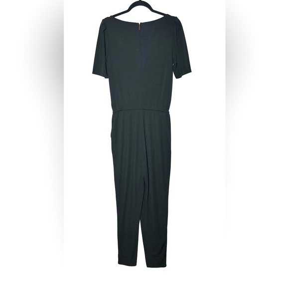 Lauren Ralph Lauren Black Soft Short Sleeve Jumpsuit, Elastic Waist & Pockets, M - Picture 5 of 16